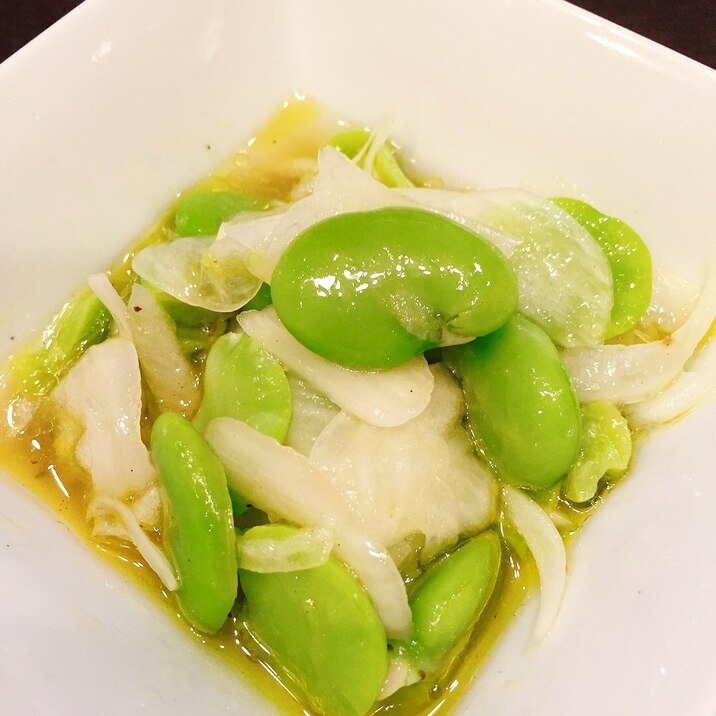 そら豆と新玉ねぎのマリネ★すし酢でまろやか〜23〜